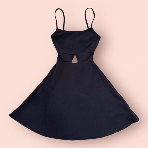 Rebel Sugar Dresses Black Skater Dress With Cut Out Xs Poshmark